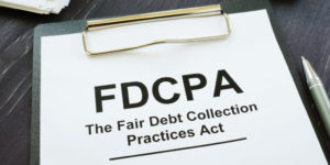 note shows the text FDCPA